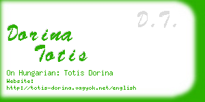 dorina totis business card